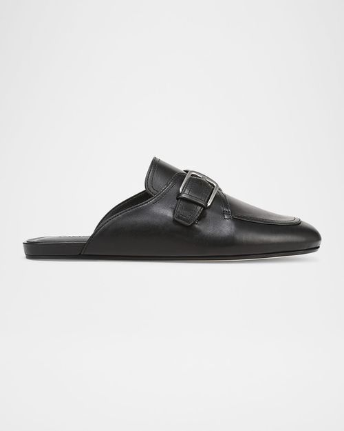 Minetta Leather Buckle Mules