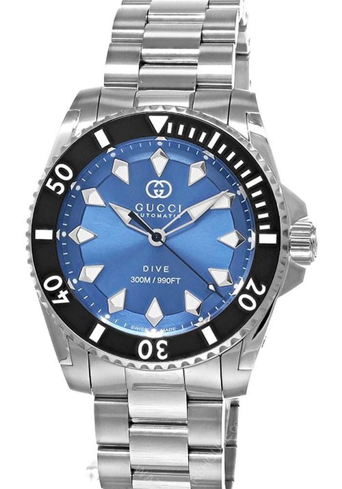GUCCI Dive Automatic Stainless Steel 40MM Blue Dial Men's Watch YA136362