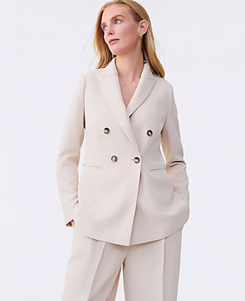 Ann Taylor The Tailored Blazer in Textured Crepe