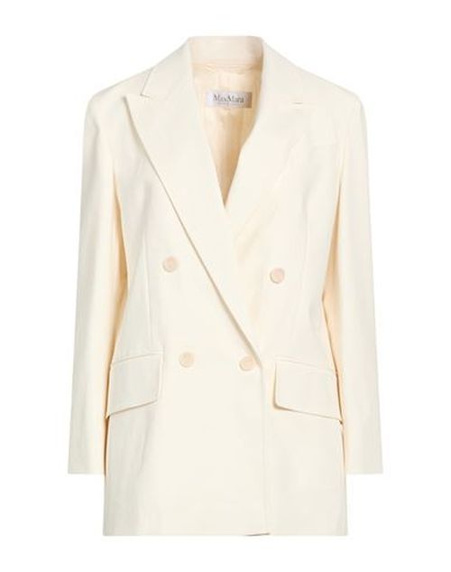 Woman Blazer Ivory Size 8 Cotton, Elastane