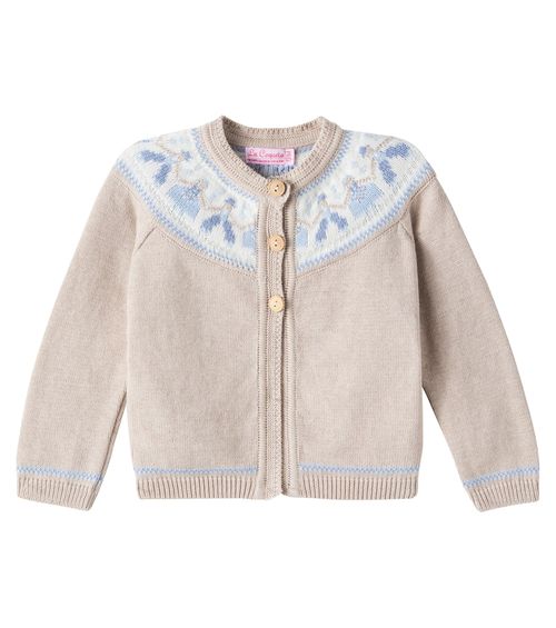 Baby Aubrey intarsia cotton cardigan