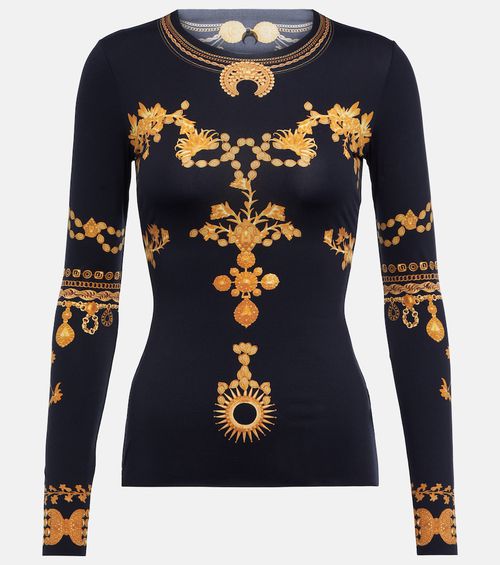 Printed jersey top