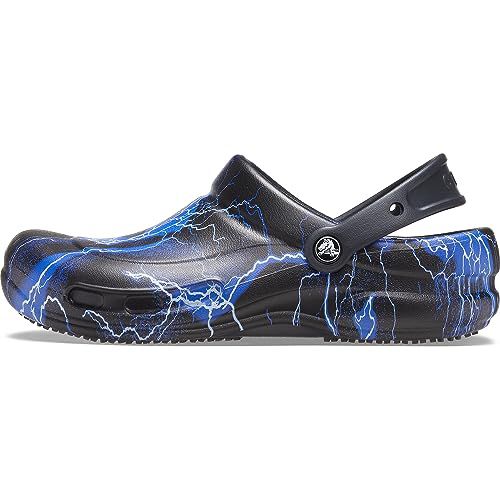 Crocs Work Bistro Graphic Clog Black/Lightning Bolts Men's