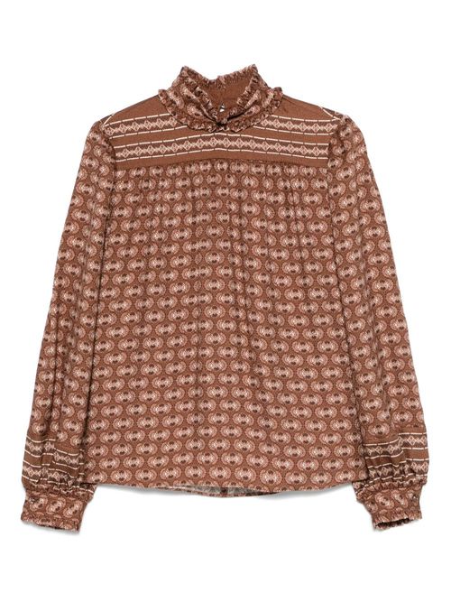 Silk blouse - Brown
