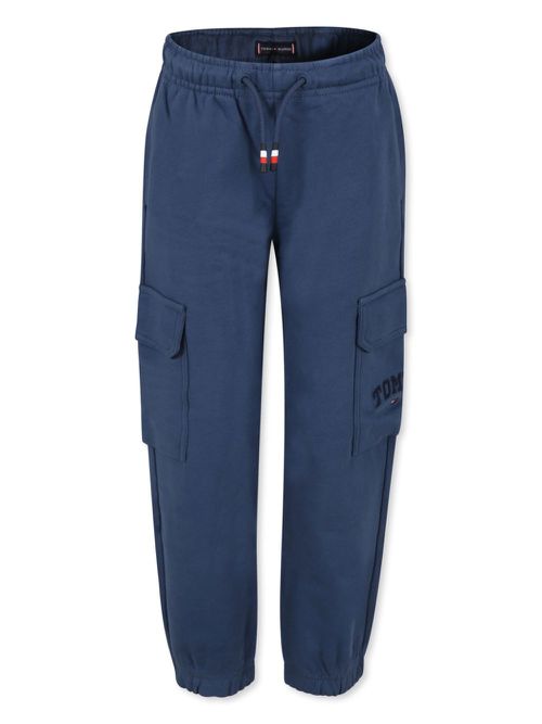 Logo-embroidered track pants - Blue