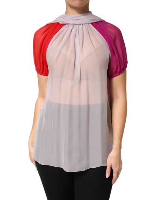 Multicolor Silk Blouse — Multicolor