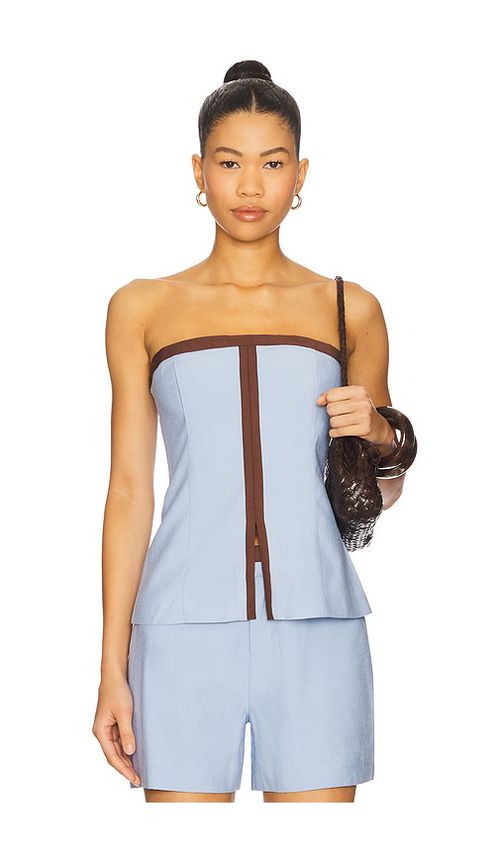 SOVERE CROP-TOP REFINE in Baby Blue. Größe XS. Also in L