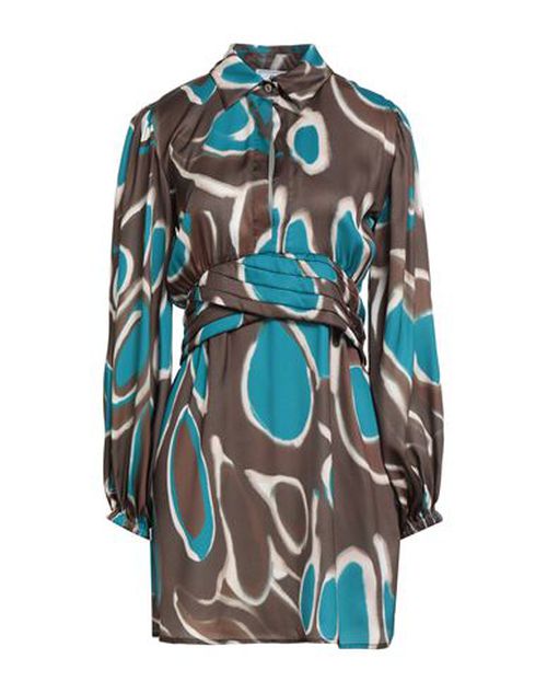 Woman Mini dress Brown Size 10 Polyester