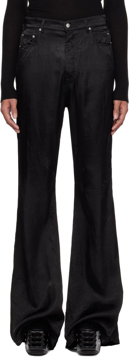 Black Temple Bolan Bootcut Trousers