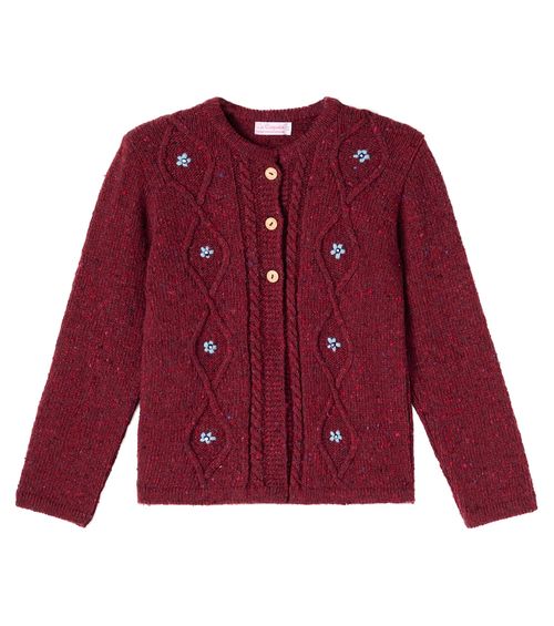 Denali cable-knit wool-blend cardigan
