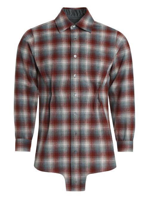Plaid button-up shirt - Brown