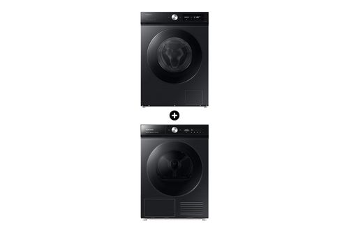 Series 7 AI Energy Washing Machine and Series 8 Heat Pump Tumble Dryer, 9kg, Black 9 kg