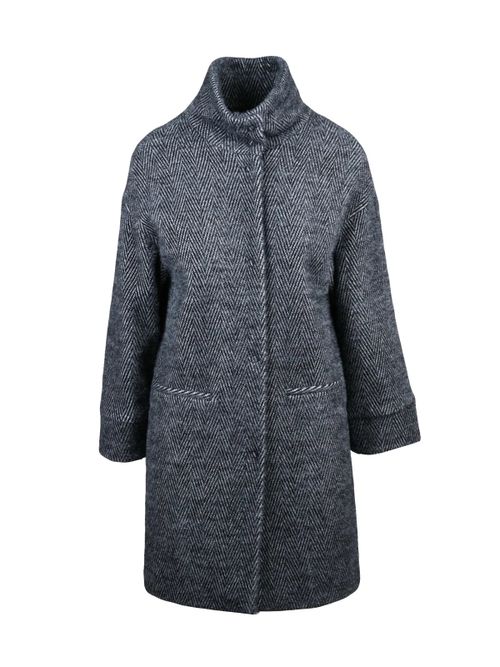 Grey Virgin Wool-Blend Coat