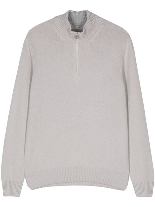 Zip-neck sweater - Grey