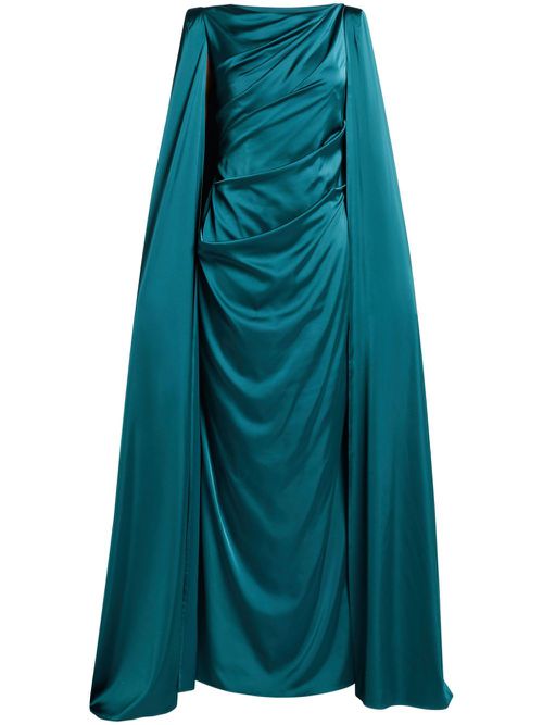 Draped cape dress - Green