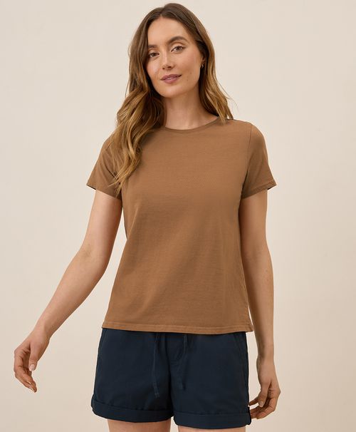 Women's Brown Sugar Softspun Crew Neck Tee