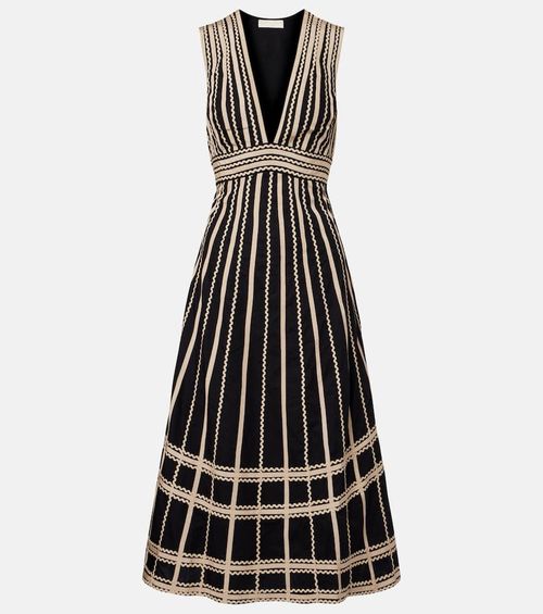 Palermo cotton poplin midi dress