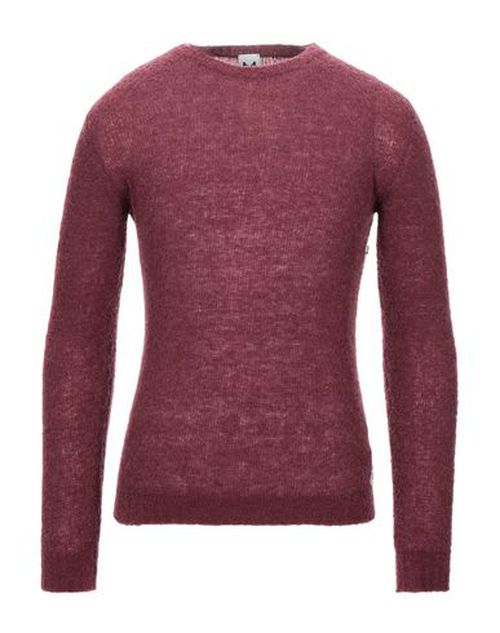 Man Sweater Burgundy Size M Wool, Polyamide