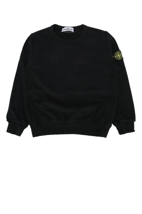 Logo-Embroidered Cotton Sweatshirt — Black
