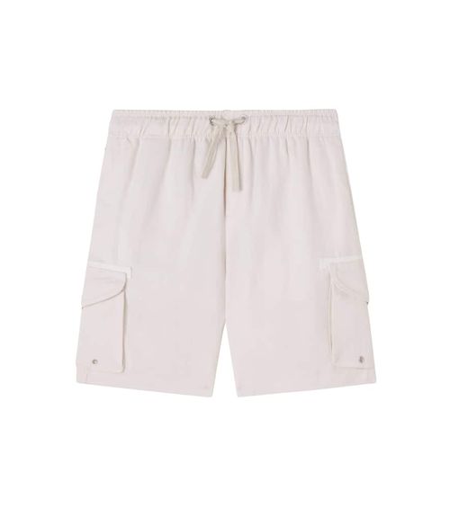 Linen and cotton cargo shorts