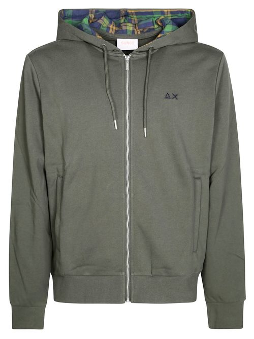 Soft Contrast Zip-Up Hoodie for Men