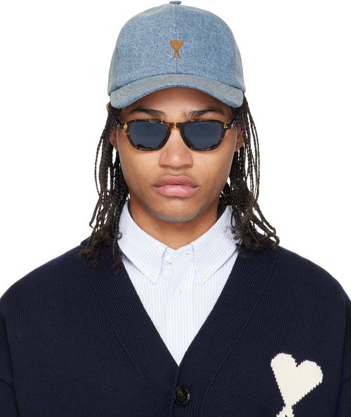 Blue Denim Ami de Coeur Embroidery Cap
