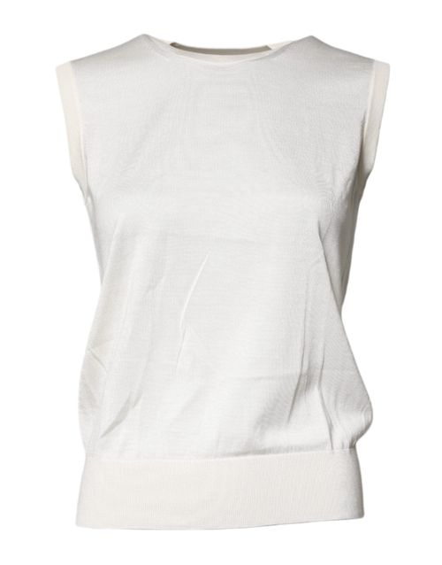 Silk Tank Top — White