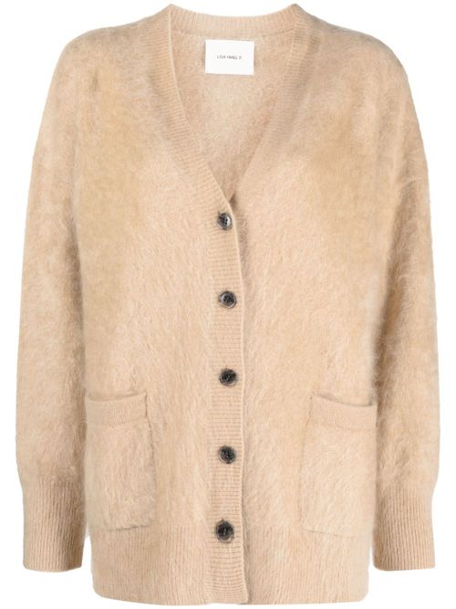 The Malena brushed cashmere cardigan - Neutrals