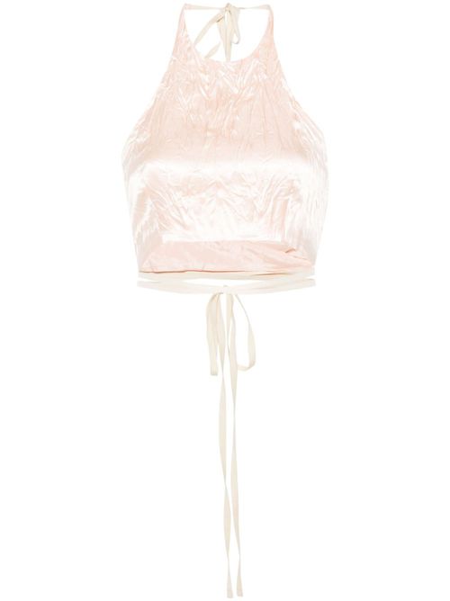 Halterneck cropped top - Pink