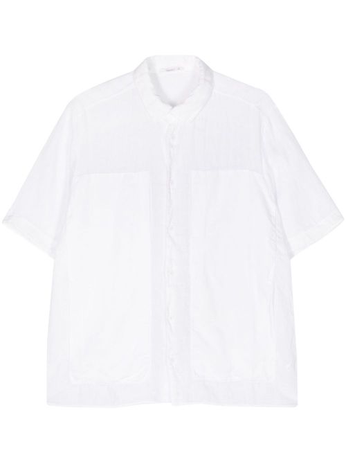 Decorative-stitching shortsleeve shirt - White