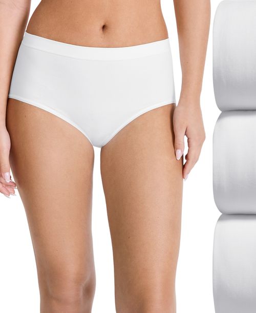 Women's 3-Pk. Seamfree Brief Underwear 4431 - White