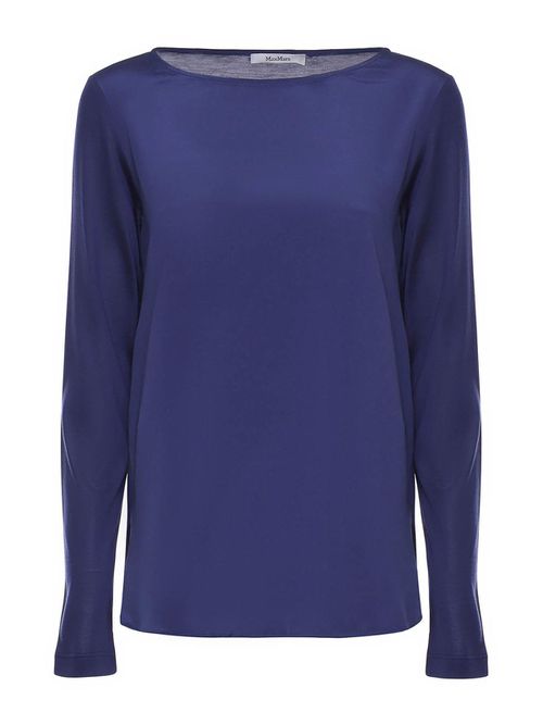 Silk Crepe De Chine And Jersey T-Shirt