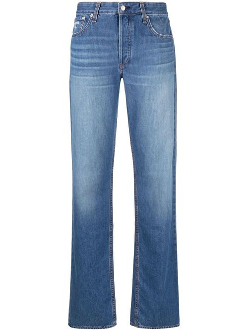 High-waisted bootcut jeans - Blue