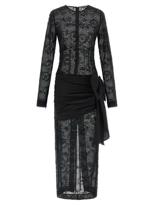 Lace Bustier Dresses Black