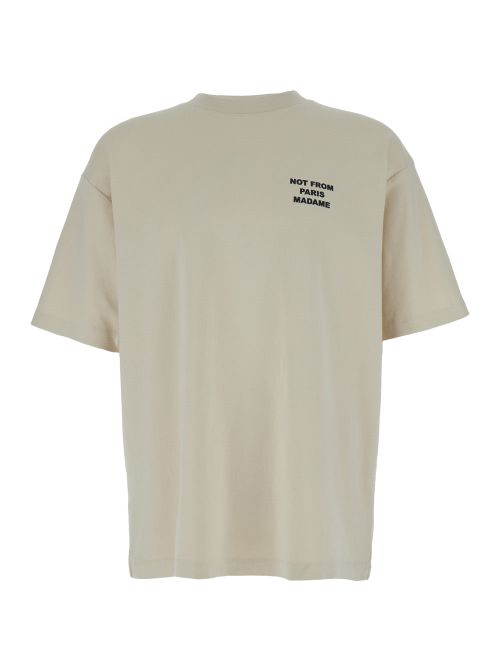 Logo-Printed Cotton T-Shirt — Beige