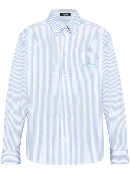 Seashell Baroque striped cotton shirt - Blue