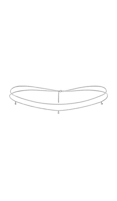 NAiiA x REVOLVE Double Belly Chain in Metallic Silver