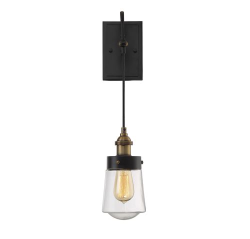 Savoy House Macauley Sconce in Vintage Black w/Warm Bras