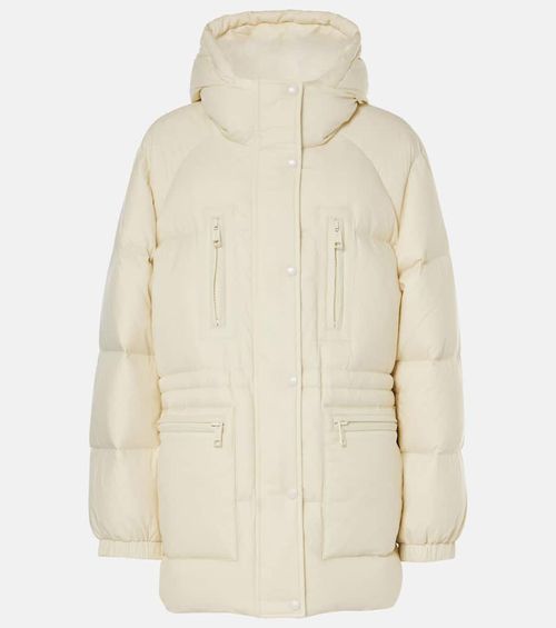 Shearling-trimmed down jacket