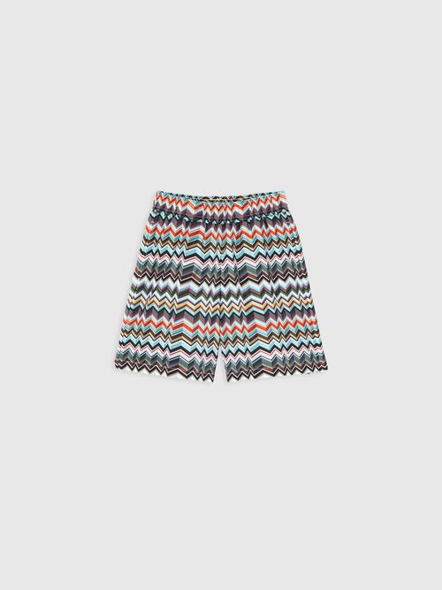 Missoni - Mid-length swim shorts with zig zag print, Boy, Multicoloured