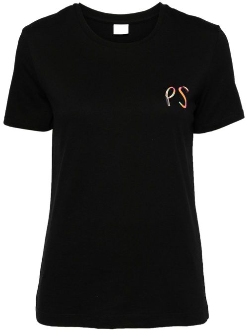 Logo-print cotton T-shirt - Black