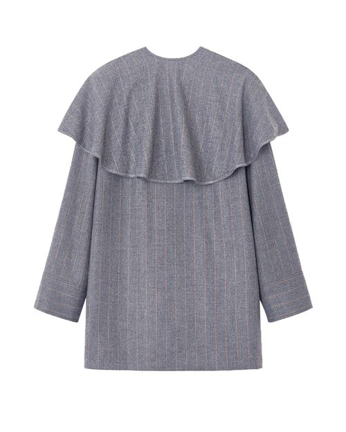 Grey Stripe Circle Collar Dress
