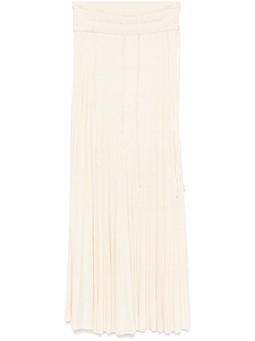 Pleated maxi skirt - Neutrals