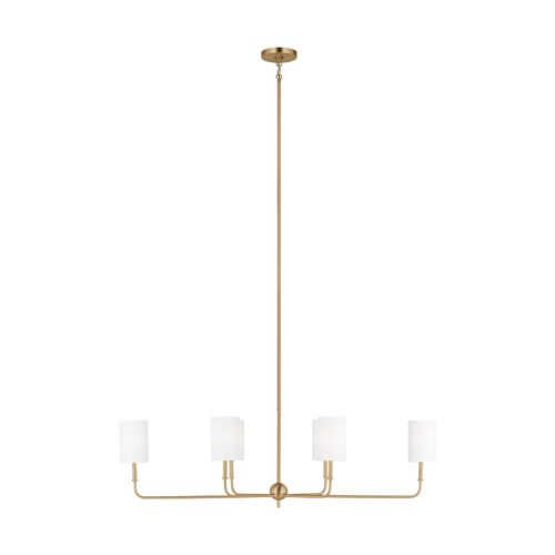 Satin Brass LED Chandelier from the Foxdale Collection