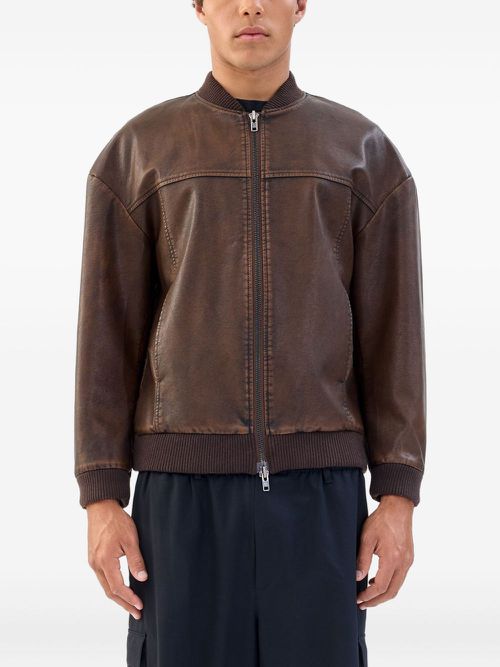 Boxy-fit bomber jacket - Brown