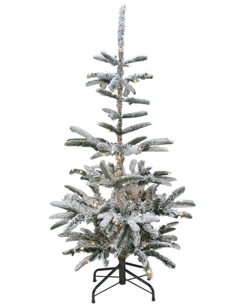 Northlight 9ft Pre-Lit Green Flocked Nordmann Fir Artificial Christmas Tree - Warm Clear LED Lights