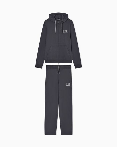 Pure cotton tracksuit with hood