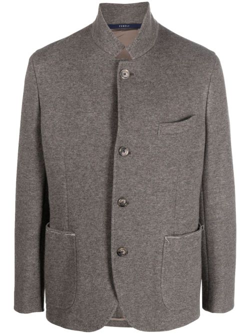 Damon flannel cashmere jacket - Grey