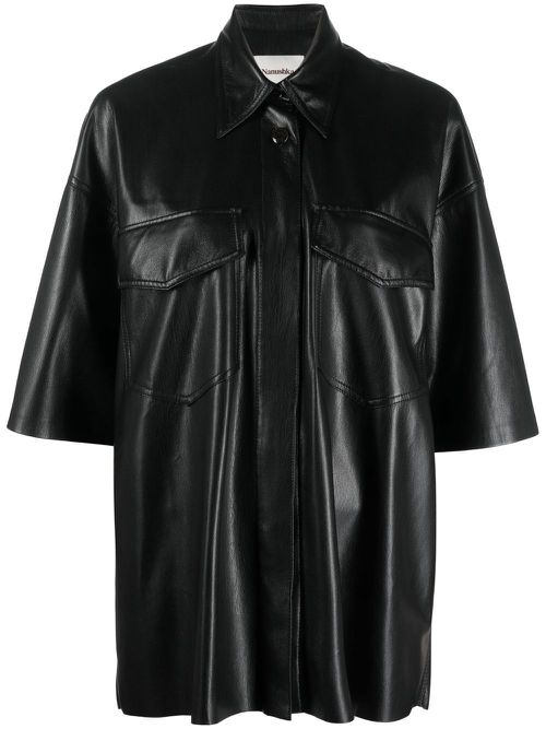 Roque faux-leather shirt - Black