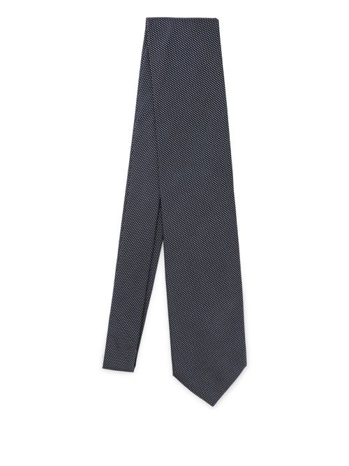 Patterned-jacquard tie - Blue